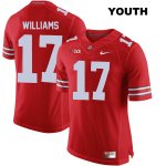 Youth NCAA Ohio State Buckeyes Alex Williams #17 College Stitched Authentic Nike Red Football Jersey AM20Z53OE